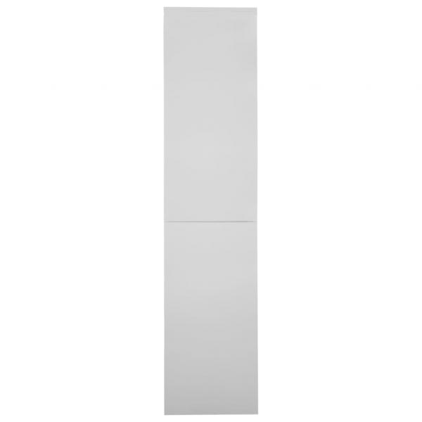 Büroschrank mit Schiebetür Hellgrau 90x40x180 cm Stahl
