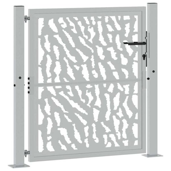 Gartentor 105x105 cm Wetterfester Stahl Spurendesign