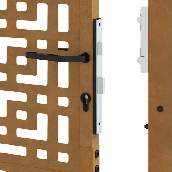 Gartentor 105x130 cm Wetterfester Stahl Kreuz-Design
