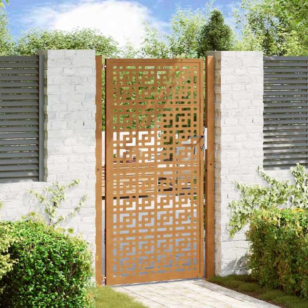ARDEBO.de - Gartentor 105x180 cm Wetterfester Stahl Kreuz-Design