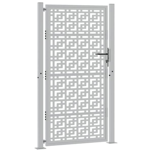 Gartentor 105x180 cm Wetterfester Stahl Kreuz-Design