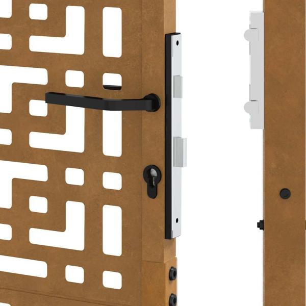 Gartentor 105x180 cm Wetterfester Stahl Kreuz-Design