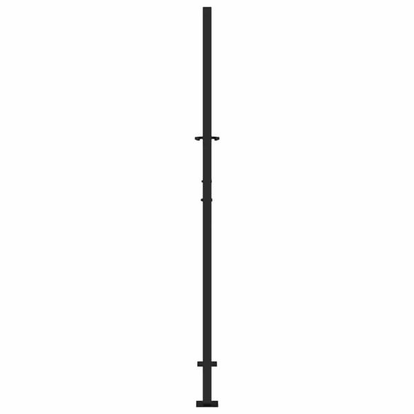Gartentor Schwarz 105x180 cm Stahl Flammen-Design