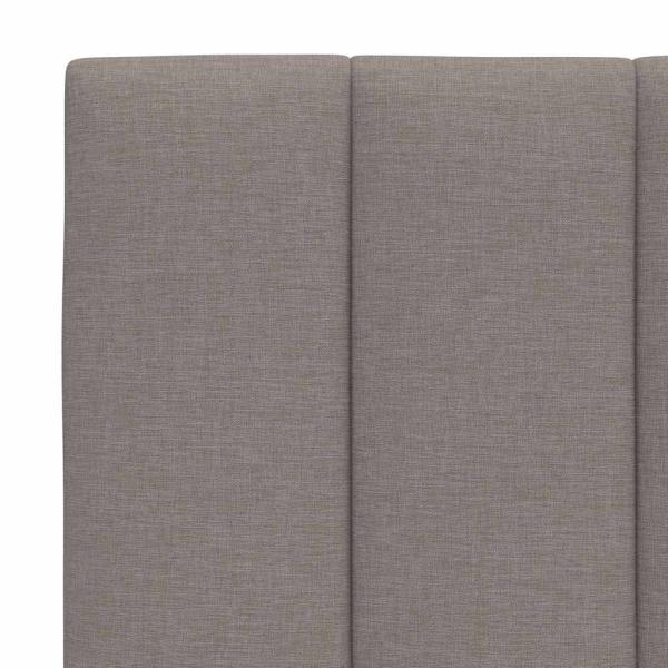 Bettgestell ohne Matratze Taupe 120x200 cm Stoff