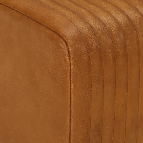 Bock-Sitzbank Braun 107cm Echtes Ziegenleder & Massivholz Mango