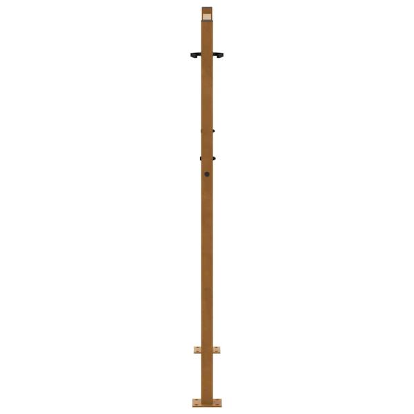 Gartentor 105x130 cm Wetterfester Stahl Flammen-Design