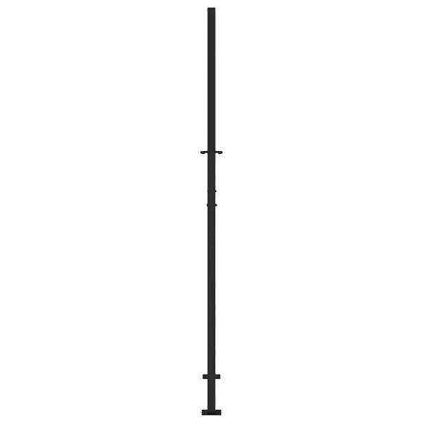 Gartentor Schwarz 105x205 cm Stahl Spurendesign