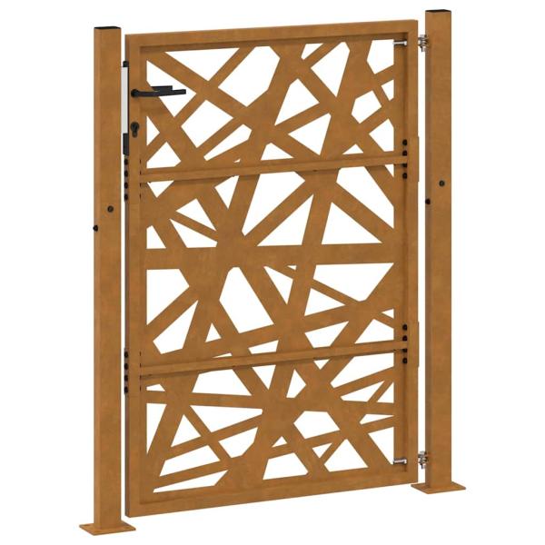 Gartentor 105x130 cm Wetterfester Stahl Lichtdesign