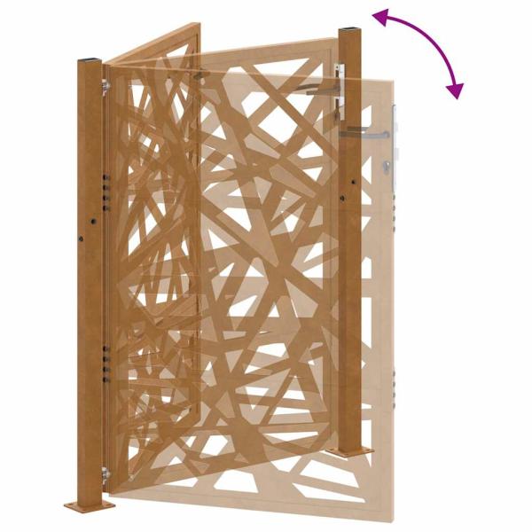 Gartentor 105x130 cm Wetterfester Stahl Lichtdesign