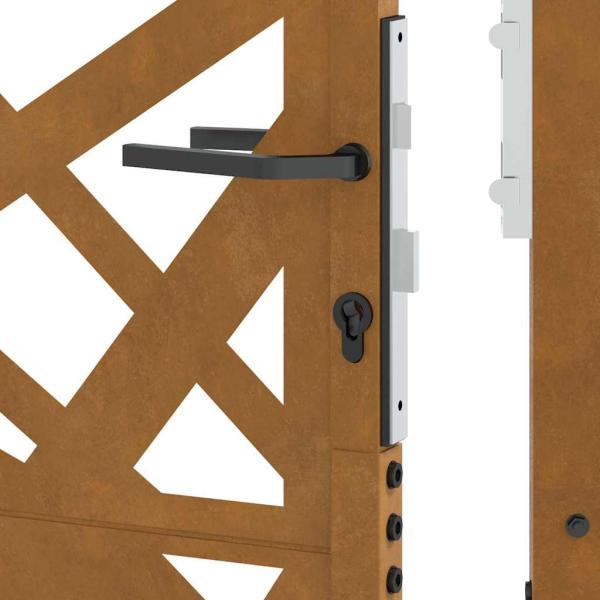 Gartentor 105x130 cm Wetterfester Stahl Lichtdesign