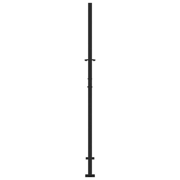 Gartentor Schwarz 105x180 cm Stahl Kreuz-Design