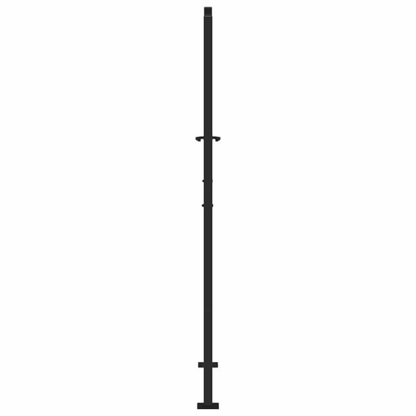 Gartentor Schwarz 105x180 cm Stahl Blatt-Design