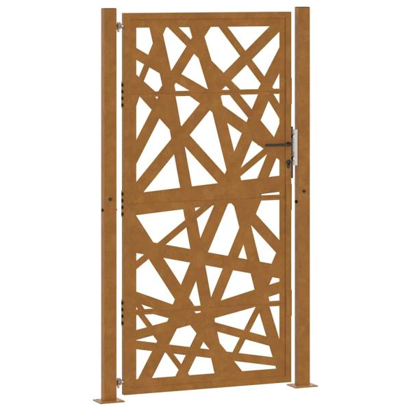 Gartentor 105x180 cm Wetterfester Stahl Lichtdesign