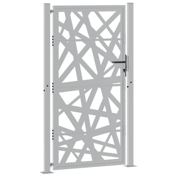 Gartentor 105x180 cm Wetterfester Stahl Lichtdesign