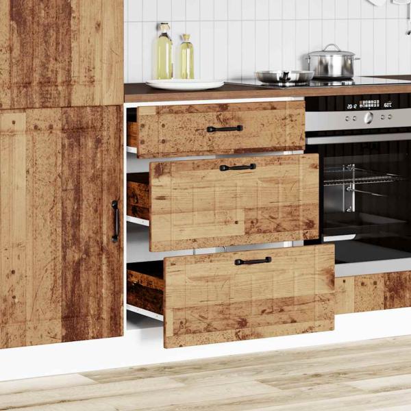 Küchen-Unterschrank Lucca Altholz-Optik Holzwerkstoff