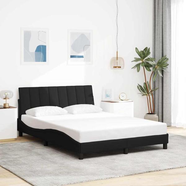 ARDEBO.de - Bettgestell ohne Matratze Schwarz 140x190 cm Stoff