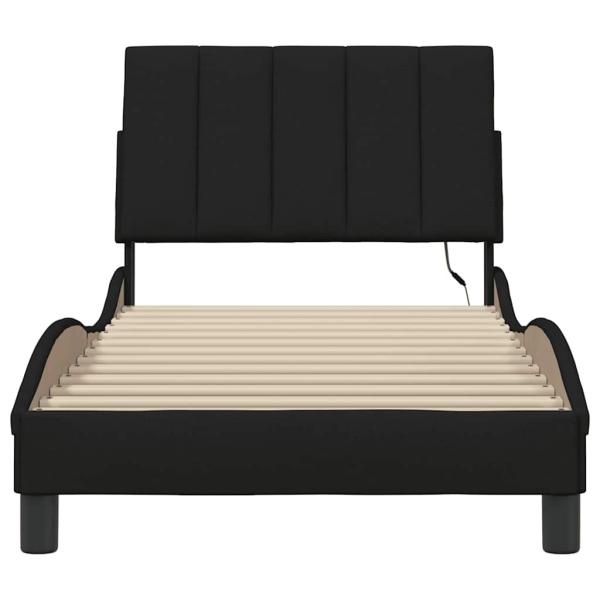 Bettgestell ohne Matratze Schwarz 90x190 cm Stoff