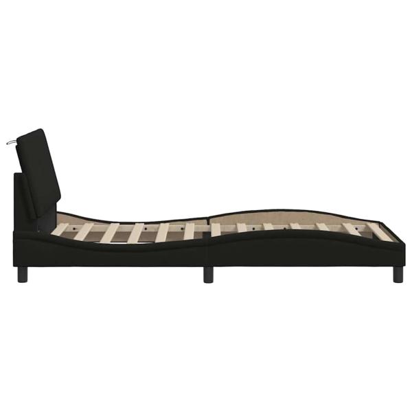 Bettgestell ohne Matratze Schwarz 90x190 cm Stoff