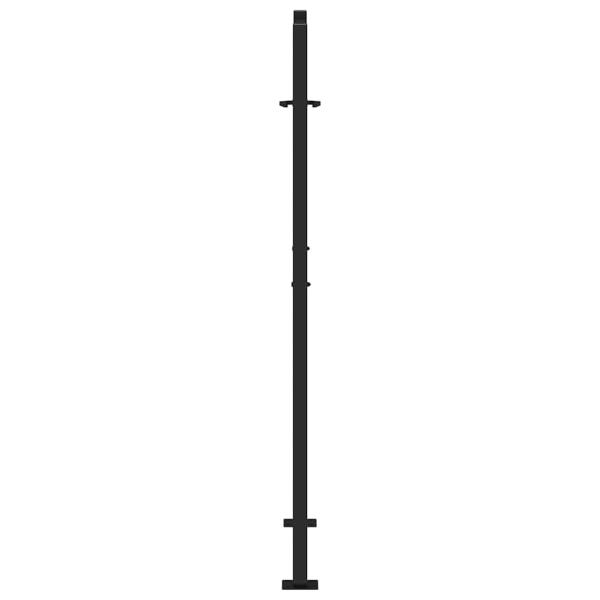 Gartentor Schwarz 105x155 cm Stahl Lichtdesign