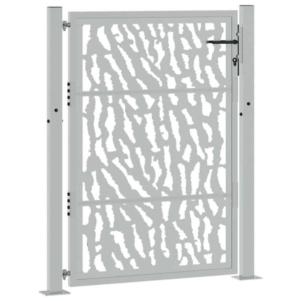 Gartentor 105x130 cm Wetterfester Stahl Spurendesign
