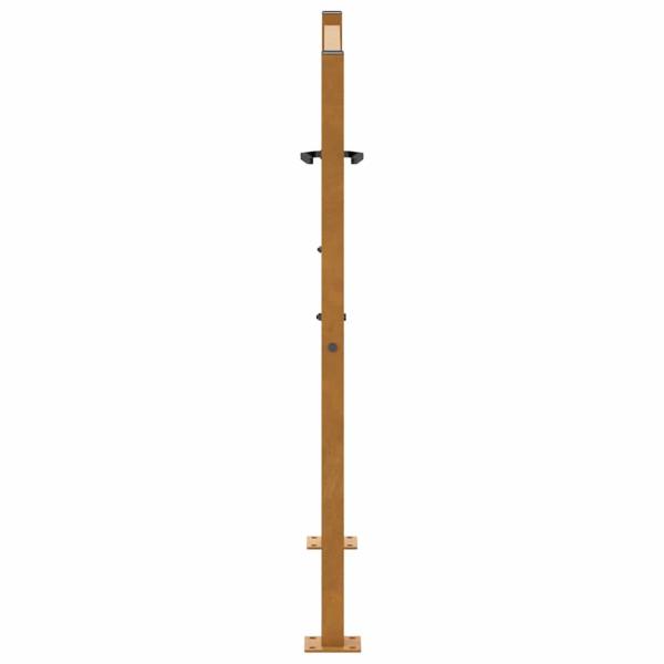 Gartentor 105x105 cm Wetterfester Stahl Blatt-Design