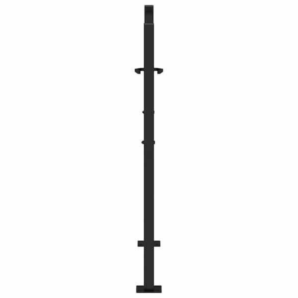Gartentor Schwarz 100x100 cm Stahl Trace Design