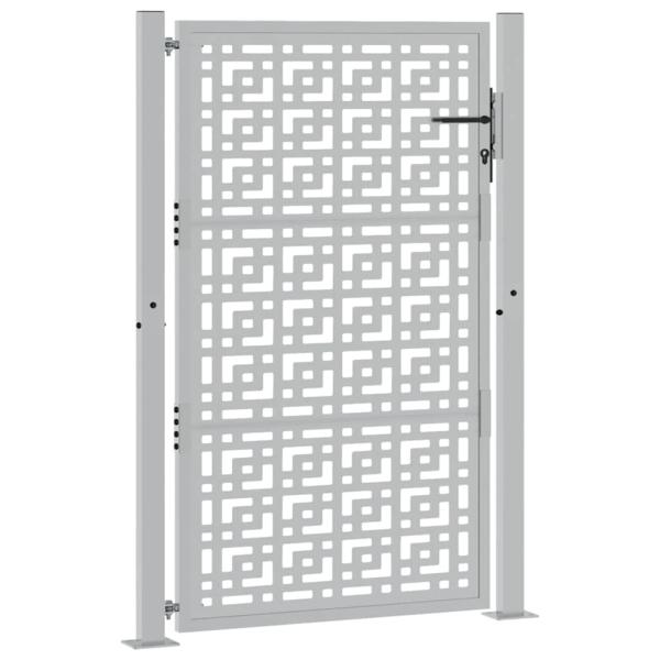 Gartentor 105x155 cm Wetterfester Stahl Kreuz-Design