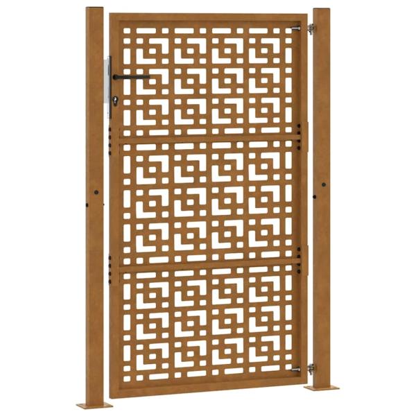 Gartentor 105x155 cm Wetterfester Stahl Kreuz-Design