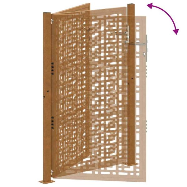 Gartentor 105x155 cm Wetterfester Stahl Kreuz-Design