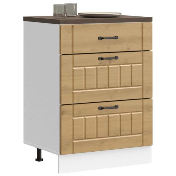 ARDEBO.de - Küchen-Unterschrank Lucca Artisan-Eiche Holzwerkstoff