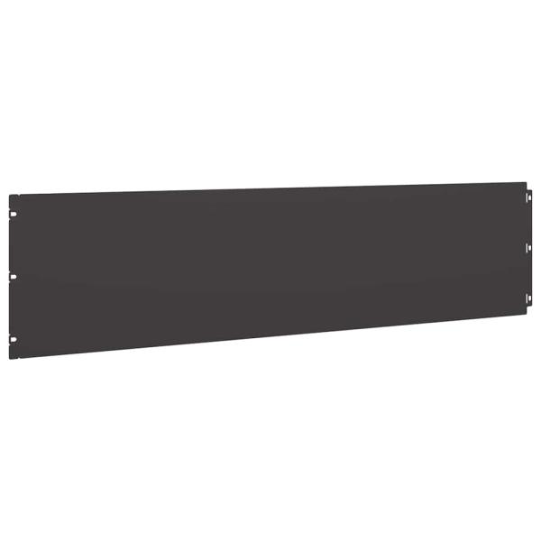 Rasenkanten 10 Stk. Schwarz 25x103 cm Kaltgewalzter Stahl