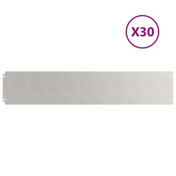 Rasenkanten 30 Stk. 20x103 cm Edelstahl