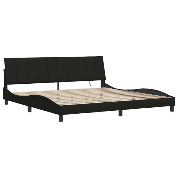 Bettgestell ohne Matratze Schwarz 200x200 cm Stoff