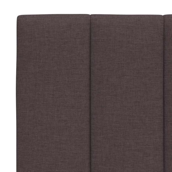 Bettgestell ohne Matratze Dunkelbraun 120x200 cm Stoff
