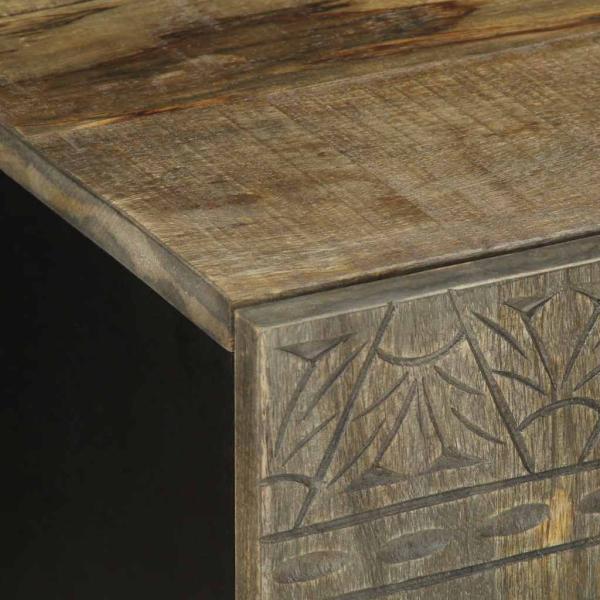 ARDEBO.de - TV-Schrank Hellgrau 105x33,5x46 cm Massivholz Mango