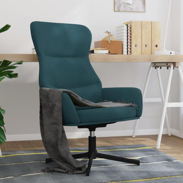 ARDEBO.de - Relaxsessel Blau Samt