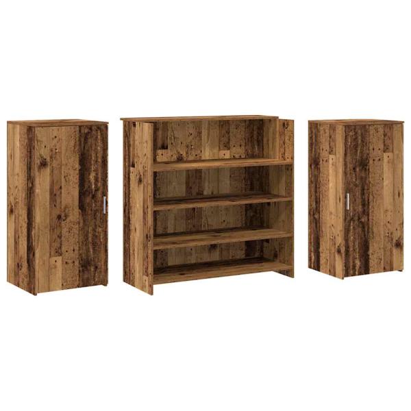 Empfangstheke Altholz-Optik 200x50x103,5 cm Holzwerkstoff