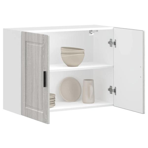 ARDEBO.de - Küchen-Hängeschrank Porto Grau Sonoma Holzwerkstoff