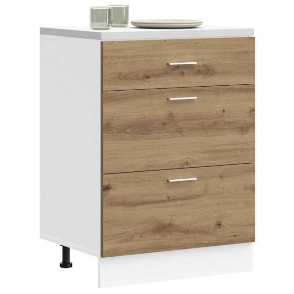 ARDEBO.de - Küchenunterschrank Artisan-Eiche Holzwerkstoff
