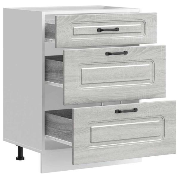 Küchenunterschrank Kalmar Grau Sonoma Holzwerkstoff