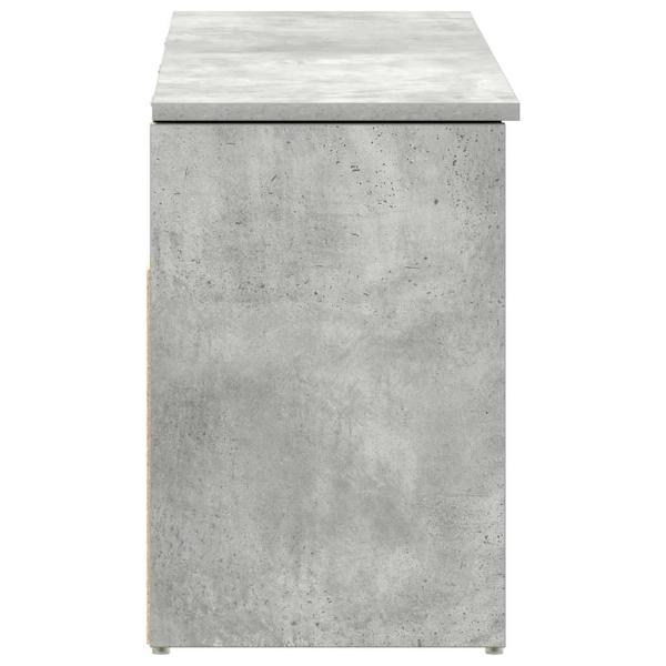 Schuhbank Betongrau 102x30,5x45 cm Holzwerkstoff