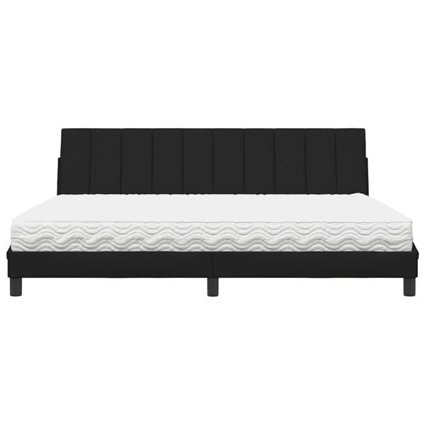 Bett mit Matratze "Hanko" Schwarz 200x200 cm Stoff