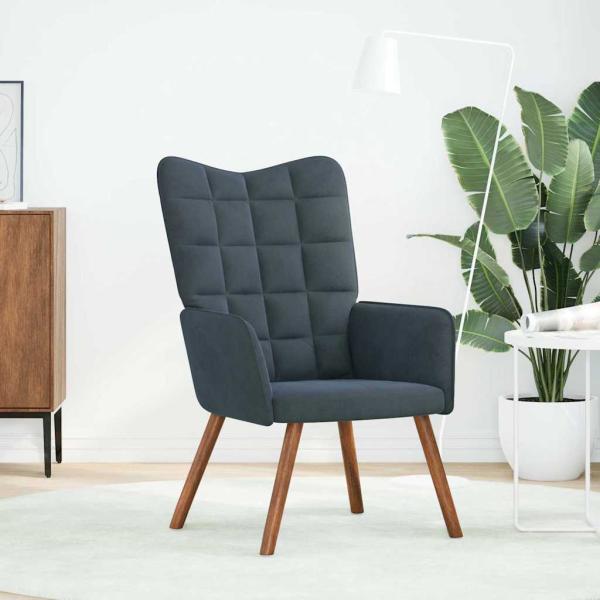 Relaxsessel Dunkelgrau Samt