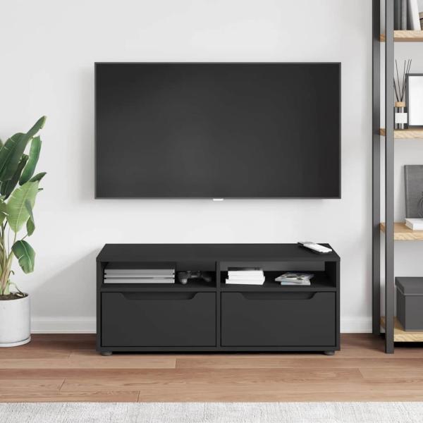 TV-Schrank VISNES Schwarz 100x40x38 cm Holzwerkstoff