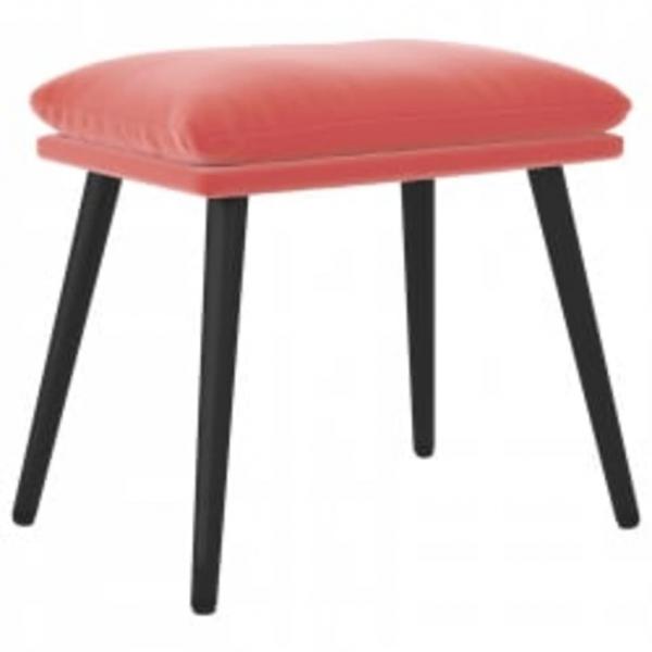 Relaxsessel mit Hocker Rosa Samt