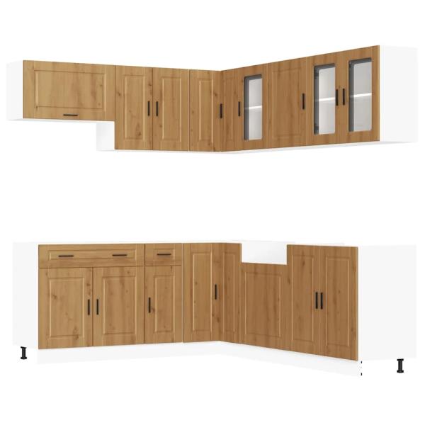 11-tlg. Küchenschrank-Set Porto Artisan-Eiche Holzwerkstoff