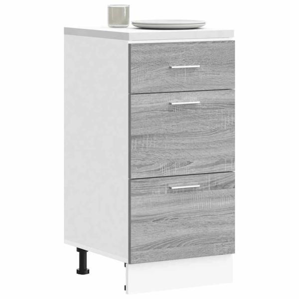 ARDEBO.de - Unterschrank Grau Sonoma 40x46x81,5 cm Holzwerkstoff