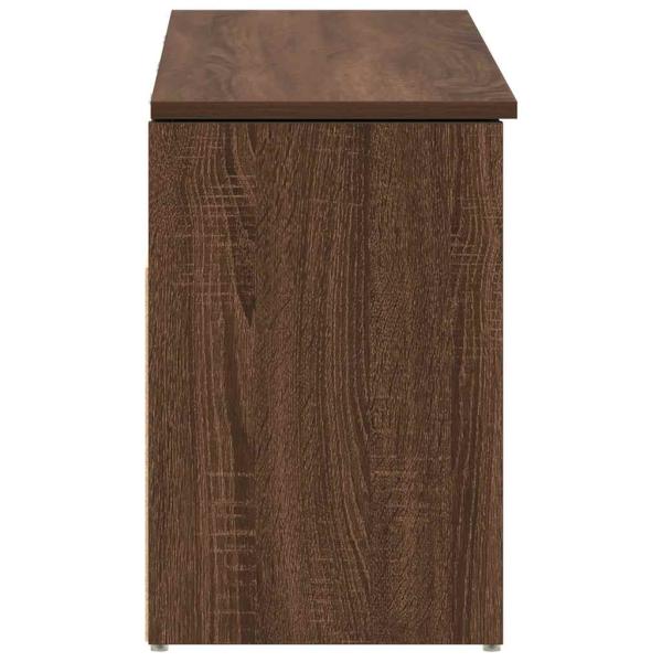 Schuhbank Braun Eichen-Optik 102x30,5x45 cm Holzwerkstoff