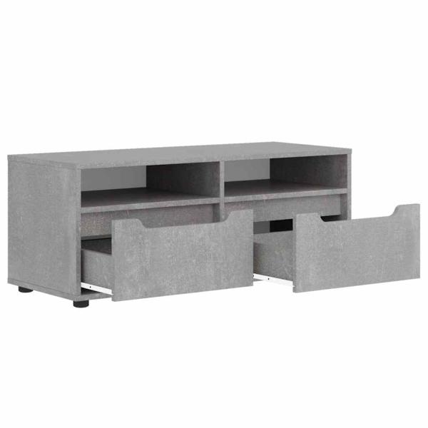 TV-Schrank VISNES Betongrau 100x40x38 cm Holzwerkstoff