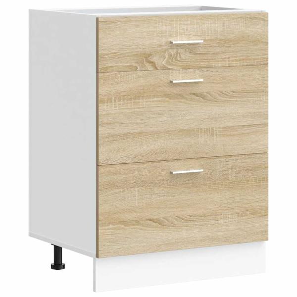 ARDEBO.de - Küchenunterschrank Sonoma-Eiche Holzwerkstoff